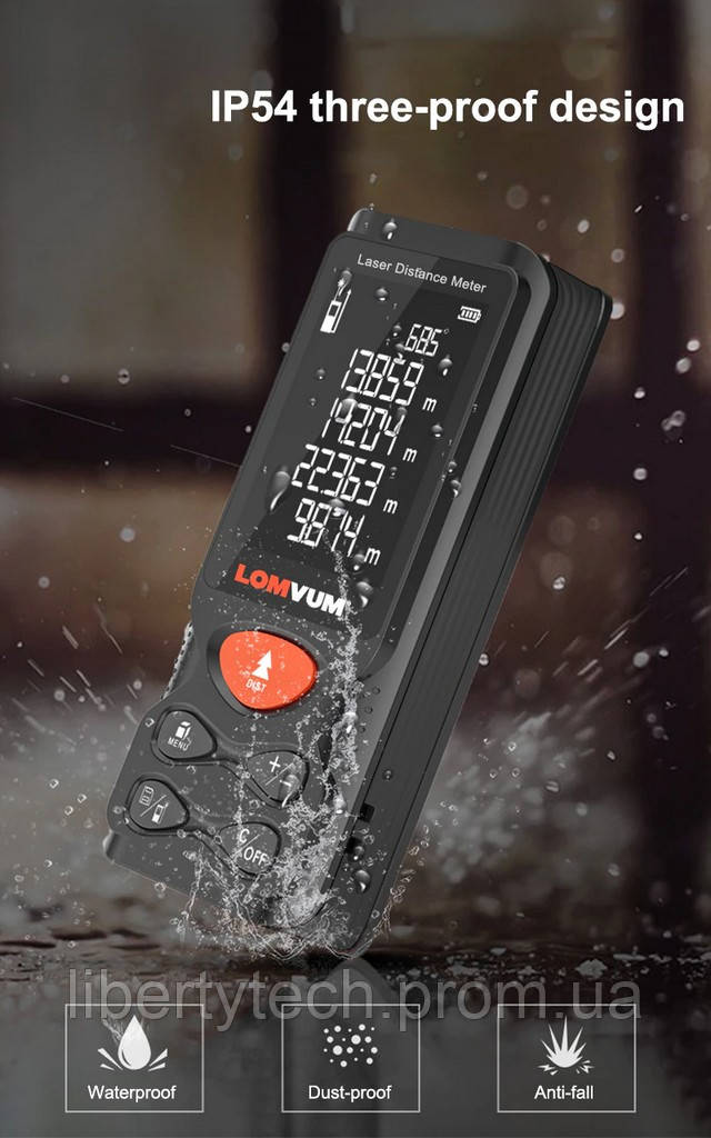 Лазерный дальномер Bluetooth рулетка угломер Lomvum E60 50м - фото 6 - id-p1485640734