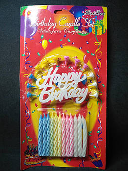 Свічки для торта день народження +12 сірників