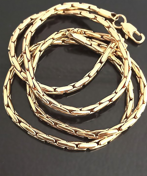 Ланцюжок Аthena. Сталь. Позолота 18К. Довжина: 59.3 см. Товщина: 2,3 мм