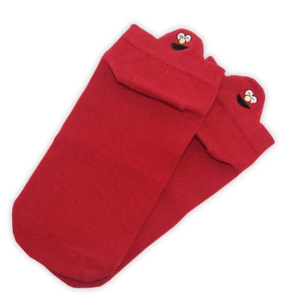 Шкарпетки з приколами демісезонні короткі Neseli Coraplar Emoji Red Embroidered 7405 Туреччина one size