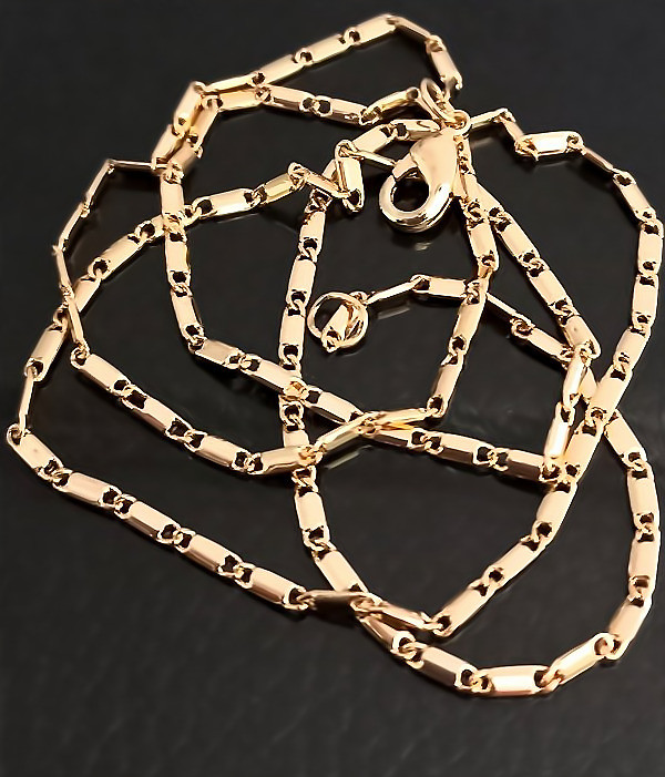 Ланцюжок Аthena. Сталь. Позолота 18К. Довжина: 46.5 см. Товщина: 2 мм