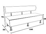 Диван офісний BNB Solo 1800x540x750 червоний. Флай 2210. Для школи, лікарні, адміністратора, очікування, фото 3