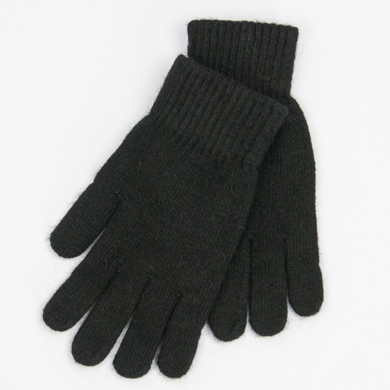 Оптом чоловічі ангорові рукавички (арт. 21-5-25) чорний