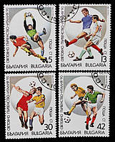 Набор марок Болгарии 1989 г. "Чемпионат мира по футболу в Италии 1990 г." (4 шт)