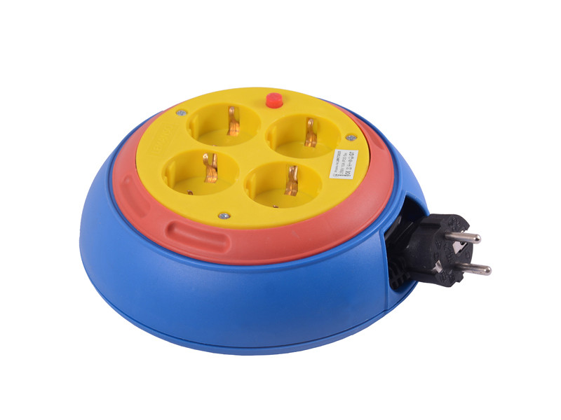 Подовжувач на котушці Lemanso c заземленням 5 м 4 розетки (LMK72025)