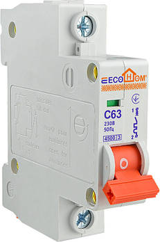 Автоматичний вимикач ЕСОНОМЕ 1p 63А (тип С)