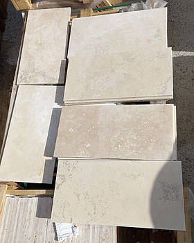 Плитка для фасаду, мощення, стін з Травертину шліфованного 305/610/12