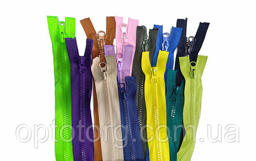 Блискавка тракторна кольоровий мікс 50см Тип5 роз'ємна з одним бігунком, фото 2