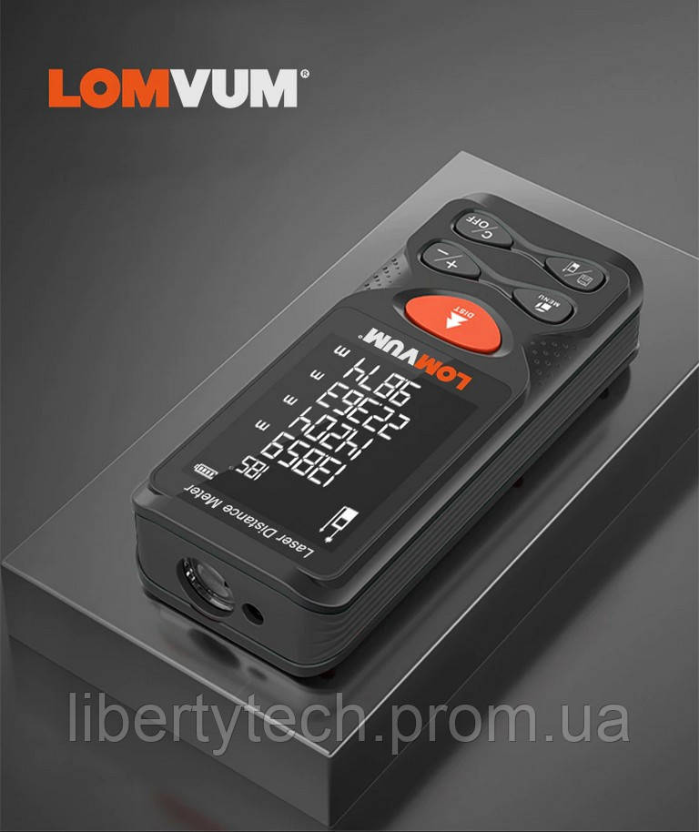 Лазерный дальномер Bluetooth рулетка угломер Lomvum E60 120м - фото 2 - id-p1485681332