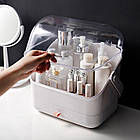 Органайзер для косметики Cosmetic Storage Box, 2 секції, Білий / Настільний кейс для косметики, фото 9