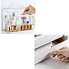 Органайзер для косметики Cosmetic Storage Box, 2 секції, Білий / Настільний кейс для косметики, фото 5