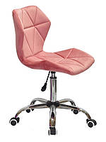 Стілець Greg CH Office теракот В-1018 оксамит на хромованій хрестовині з коліщатками, фото 3