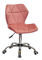 Стілець Greg CH Office теракот В-1018 оксамит на хромованій хрестовині з коліщатками, фото 4