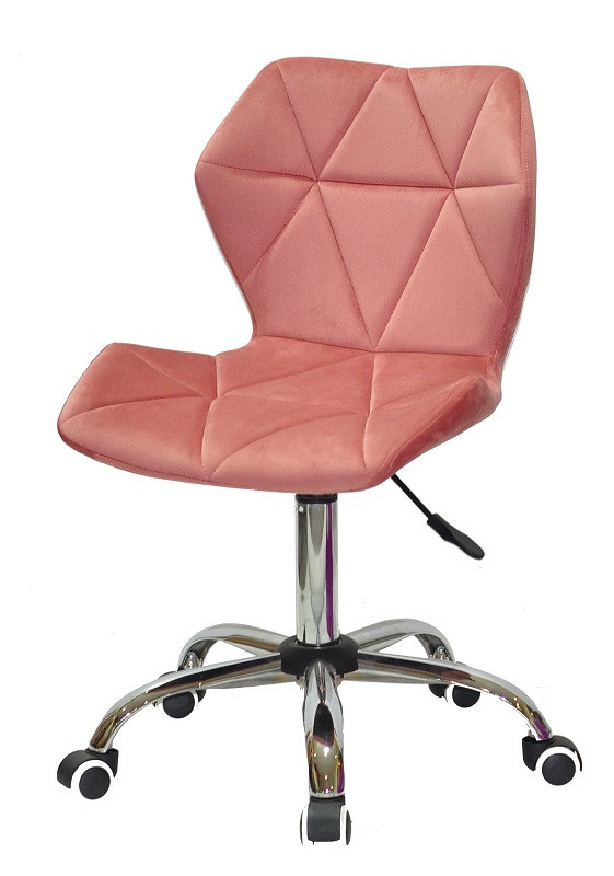 Стілець Greg CH Office теракот В-1018 оксамит на хромованій хрестовині з коліщатками, фото 1