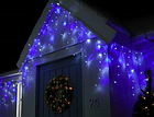 Вулична гірлянда бахрома PRO ICICLE 3х0, 8 м 100 LED IP65 синя, Flash мерехтіння, білий дріт, фото 4