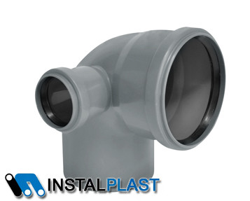 Каналізаційний кут лівий Instalplast 110х50 90° (внутрішній)