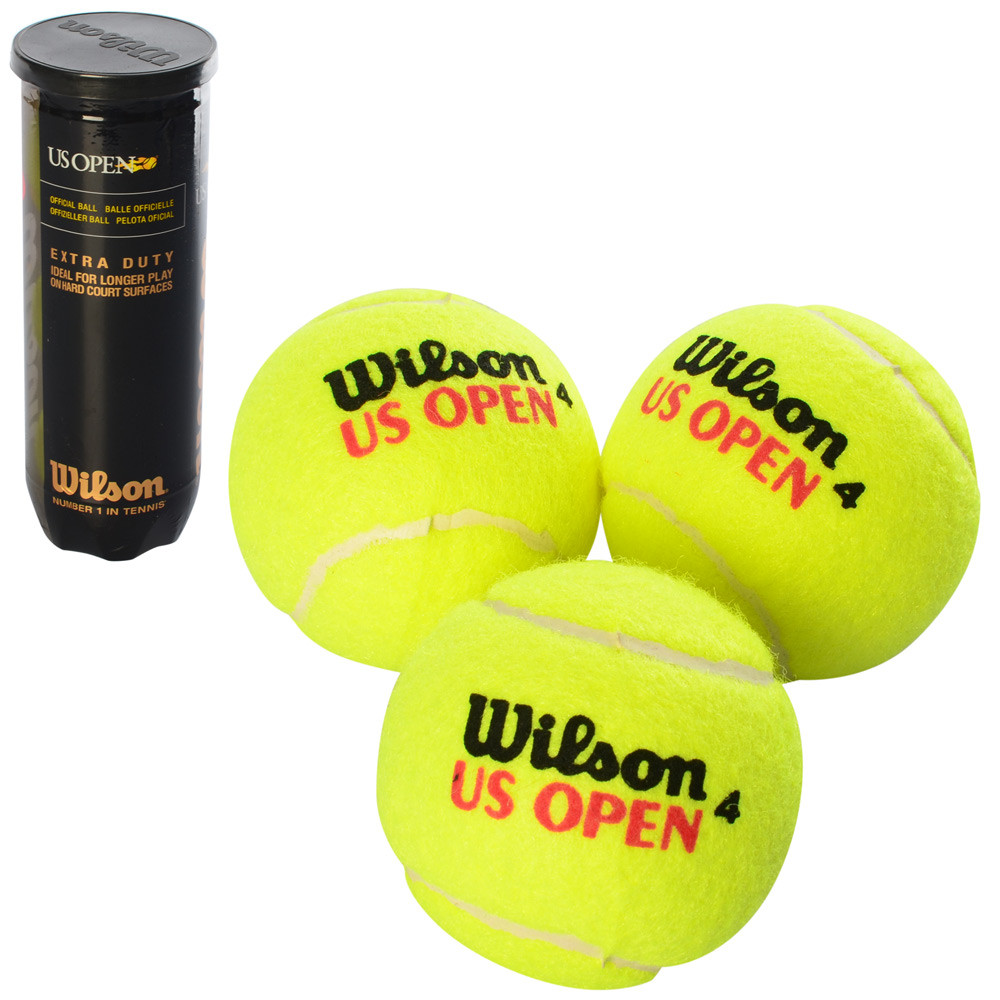 Набор мячей для большого тенниса 3 шт. 6,5 см в колбе мячи теннисные MS 3203 - фото 1 - id-p1485736262