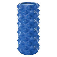 Массажный ролик для йоги EVA 45х14 см жёсткий с массажными шипами Синий (MS 0857-5)