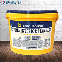 Акрилова матова фарба стін, стелі Optima Interior Standard Bionic House (Біонік Хаус) 4.2 кг (3л)