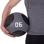 Медбол Zelart Medicine Ball 6 кг твердий гумовий з відскоком (FI-2824-6)