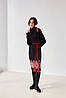 Тепла в'язана сукня "Іванка" (чорний, червоний), фото 8