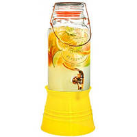 Диспенсер для лимонаду 4л з кришкою на пласт.підст.