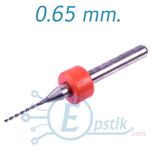 Свердло твердосплавне Ø 0.65 мм, 3.175 мм., фото 1