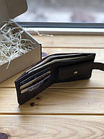 Чоловічий шкіряний гаманець ручної роботи CLASSIC_M коричневий