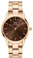 Годинник Daniel Wellington DW00100461 Iconic Link Amber 36 RG Brown