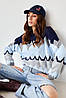 Легкий в'язаний джемпер «Лана» (синій, блакитний, сірий), фото 9