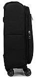 Валіза тканинна AIRTEX 822 мала 55 см чорна 4 колеса, фото 2