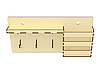 Настінна ключниця вішака для ключів на 3 гачки з поличкою та кишенею, фото 3