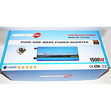 Перетворювач Напруги PURE SINE, Інвертор з Чистою Синусоїдою UKC AC / DC 12v 1500W + USB, фото 8