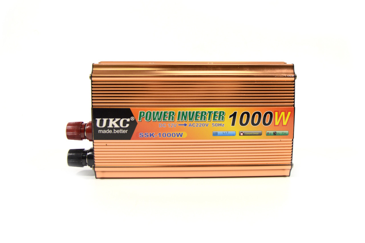 Автомобільний Перетворювач Напруги 12V-220V Інвертор 1000W Ресивер +Гарантія