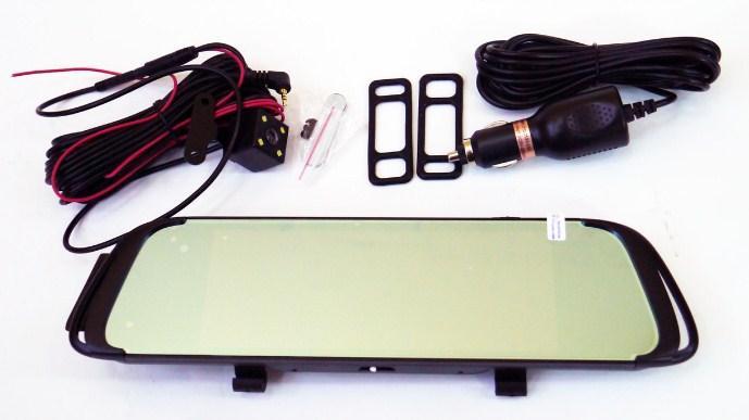 Дзеркало з Відео Реєстратором DVR D038 Full HD з Камерою Заднього Виду 6,8 Сенсорний Екран