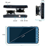 Відеореєстратор для Автомобіля H31 Dual Lens A10/F9/V2 Full HD 1080 Автономний Відео Реєстратор, фото 4