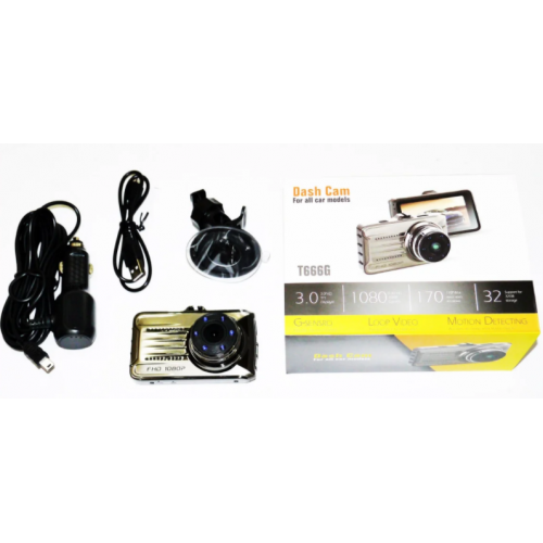 Автомобільний Відеореєстратор DVR H601 3-х дюймовий РК-екран, Лінза з Кутом Огляду в 170 Градусів, G-сенсор