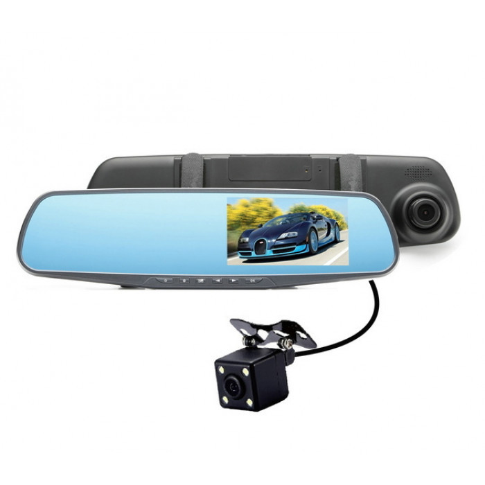 Відеореєстратор-Дзеркало DVR L9000 з Двома Камерами, фото 1