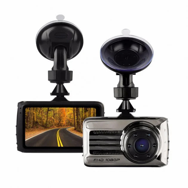 Відеореєстратор DVR-T666+2 Камери FULL / HD Оснащений Якісним Ультра Чітким 3-х Дюймовим РК-Екраном