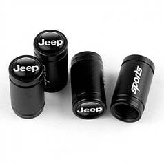 Ковпачки на ніпель для Джип Alitek Sports Black Jeep (4 шт)