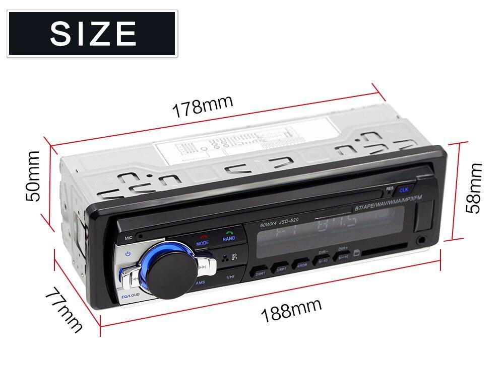 Автомагнітола Піонер JSD520-2USB-BT 1DIN, LED-індикаторний Дисплей З Анімацією, USB 2.0