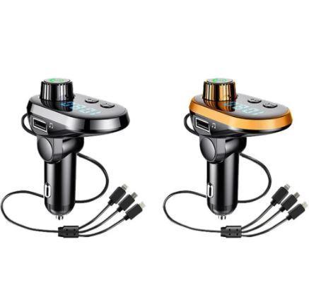 Автомобільний FM Трансмітер Модулятор Q15 + Кабель 3 в 1 (micro USB, Iphone, Type C)