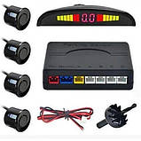 Паркувальна Система P500, Авто Парктронік На 4 Датчика, Кольорове Фронтальне Табло Індикатора, фото 2