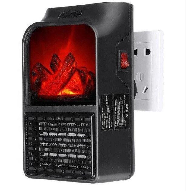 Портативний Обігрівач Flame Heater з Пультом 1000 Вт, Регульована Температура 15 до 32 °C, 2 Режими