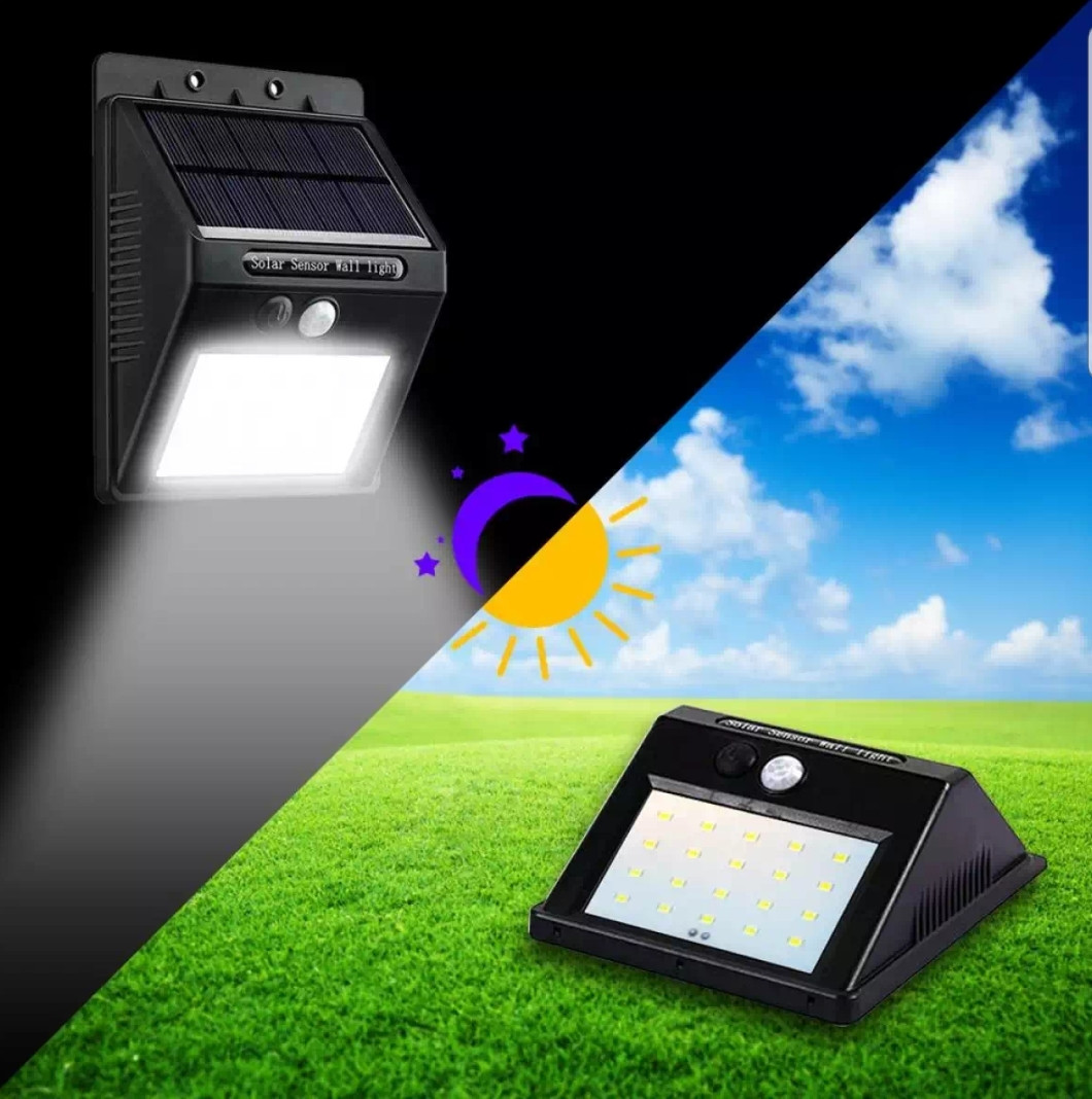 Вуличний Світильник Solar Motion 20 SMD На Сонячною Батареєю, Живиться від Вбудованого Акумулятора Типу 18650