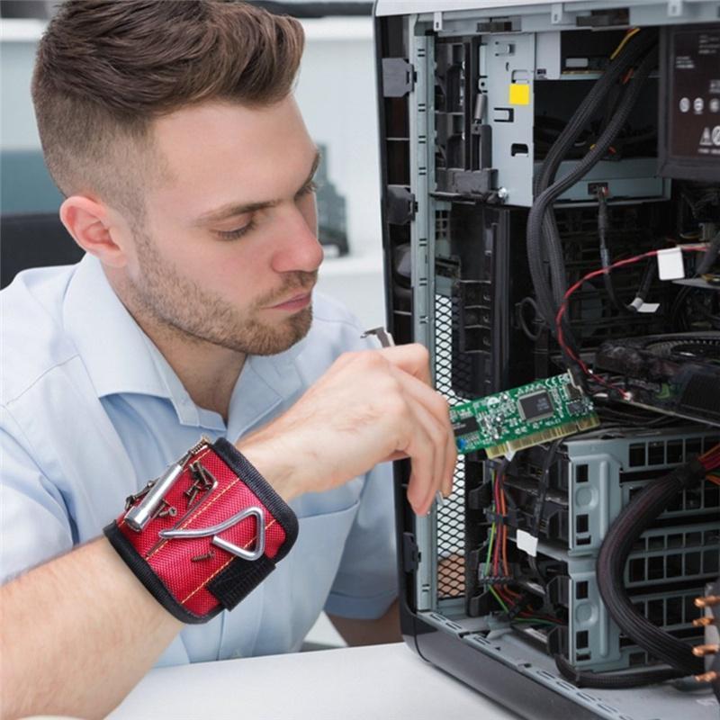 Магнітний Браслет Для Дрібних не Пластикових Кріплень Magnetic Wristband, Два Потужних Магніту