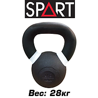Гиря для кроссфита чугунная SPART Premium, черная 4кг