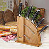 Набір ножів 6 предметів у дизайнерській дерев’яній підставці, фото 5