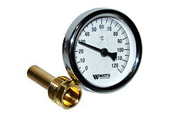 Термометр для котла Watts 0-120°C D=63 мм з штуцером L=43 мм