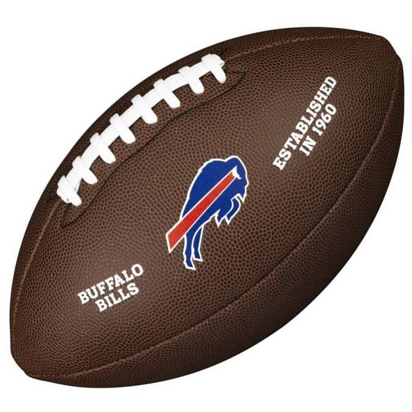 М'яч для американського футболу Wilson NFL Team Logo Buffalo Bills розмір 9 композитна шкіра (WTF1748XBBF)